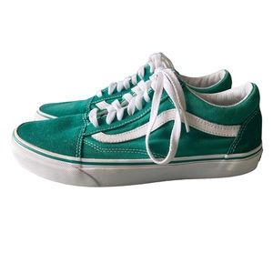 Vans Old Skool Green Sneakers - Bistro Green Off the Wall - Woman 8.5 Men 7